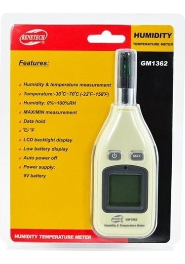Benetech Gm1362 Mini El Tipi Nem Ve Sıcaklık Ölçer