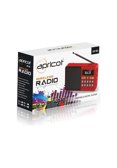 Apricot Ap-r2 Kırmızı/gri/yeşil/mavi Renkli 3 Watt Usb/tf/aux/bt Bluetooth Radyo