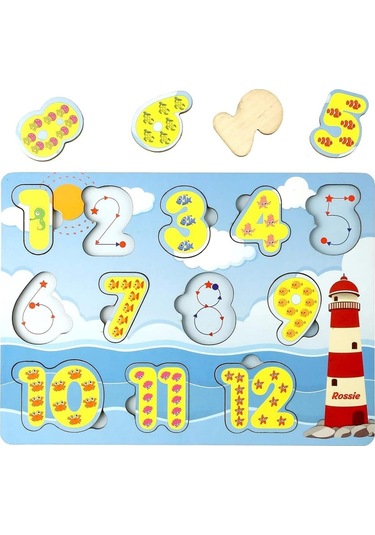 Calimera Toys Ahşap Sayılar Deniz Temalı Puzzle Bultak