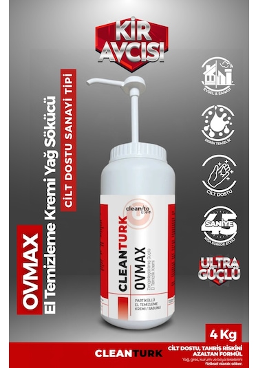 Ovmax Granüllü El Temizleme Kremi 4 KG