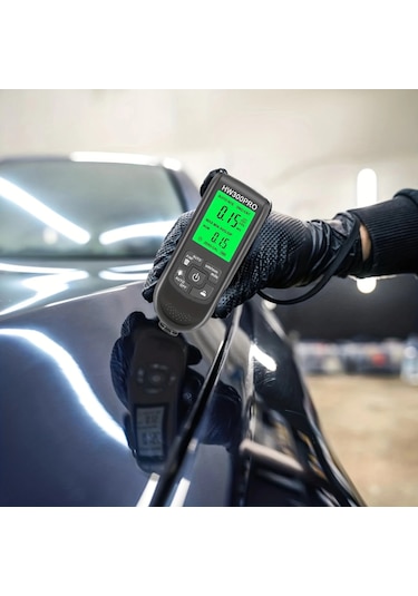 Hw-300pro Oto Boya Kalınlık Ölçer Fe Nfe 2000µm + 2 Fonksiyonlu Bardak Tutucu