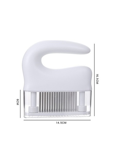 Primepickings Paslanmaz Çelik Kaburga Kırıcı 48-pin, Beyaz, Ev Mutfak İğnesi Beyaz