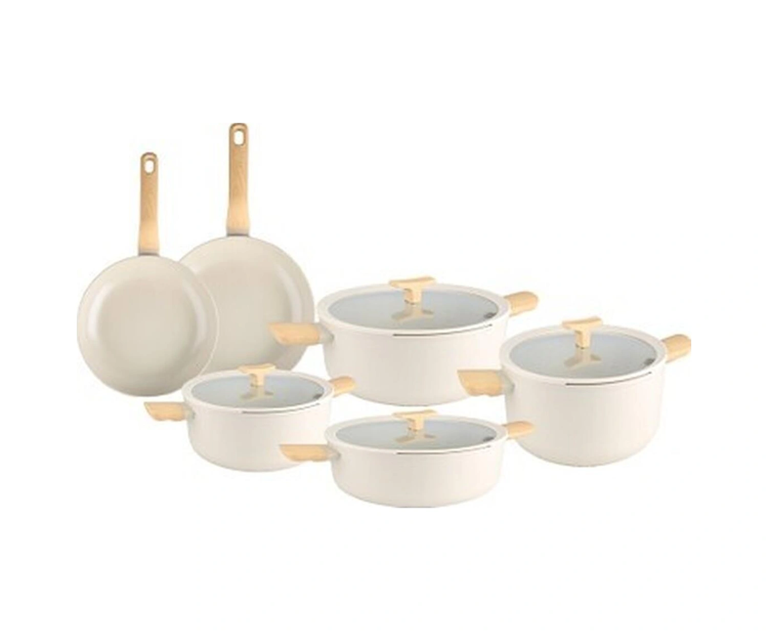 Berghoff Leo Balance Tencere Seti 10 Parça Krem Bakır - Siyah