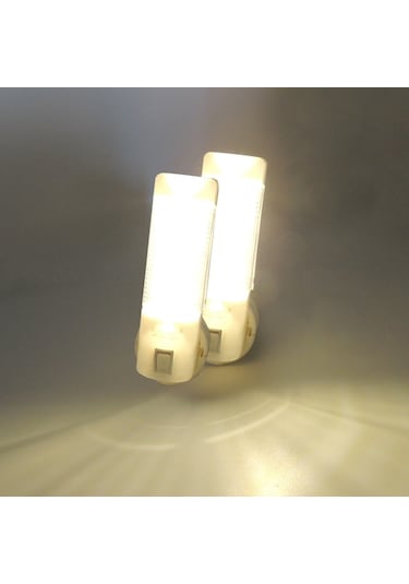 Uzun Led Gece Lambası 0,5W Tasarruflu Işıklı Fişli Düğmeli 2 Adet Çok Renkli