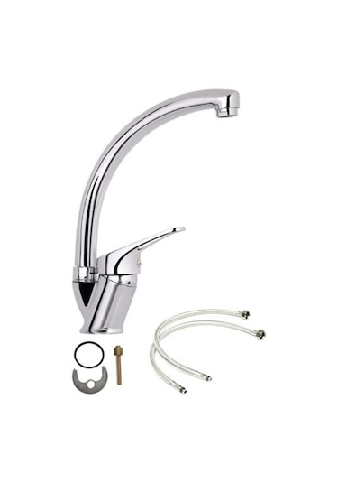 Arvent Paslanmaz Mix Kuğu Mutfak Evye Musluğu Çeşmesi Bataryası