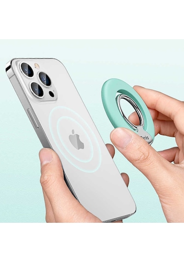 Benks L42 Magnetik Telefon Yüzük Tutucu Aparat ZORE-220192 Beyaz