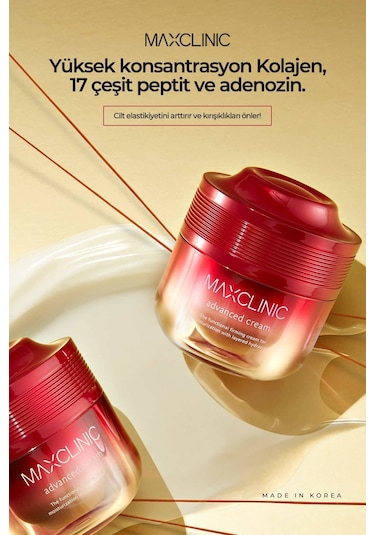 Maxclinic   Ve  17 Çeşit Peptit Ve Kolajen Içeren Advanced Cream