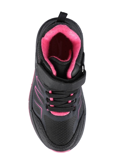 Slazenger KENTON I Çocuk Cırt Cırtlı Siyah - Fuşya Bot