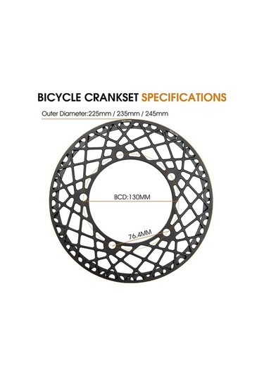 Ebitda West Biking Katlanır Bisiklet Alüminyum Alaşımlı Su Geçirmez Krank Takımı, Renk: 53t Siyah Siyah