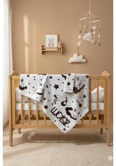 Bunny Peluş Bulut Bebek Battaniyesi - Zt600 Kahverengi