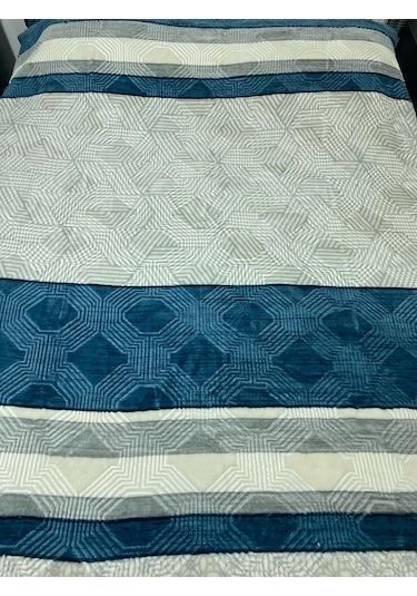 Aksu Tek Kişilik Battaniye Çantali Mavi