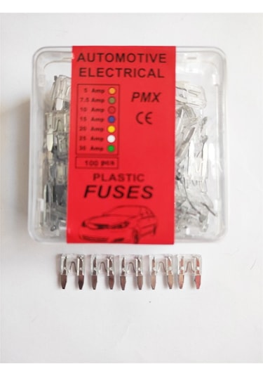 25 Amper Mini Yassı Bıçak Japon Sigorta 100,lü Paket