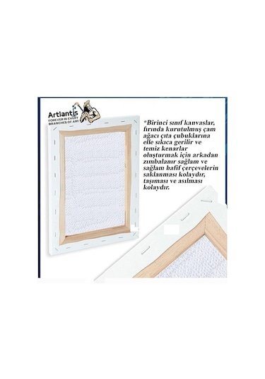 Guaj Boya Hobi Boyama Seti 35 x 50 CM Tuval 12li Guaj Boya Tüp Resim Paleti ve Fırça Seti 6lı Çok Renkli