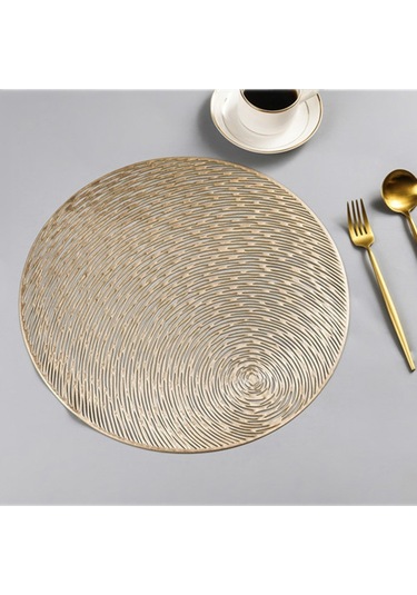 Sones Adet Moda Yuvarlak İçi Boş Amerikan Servisleri Pvc Masa Paspasları Kahve Kupası Altlığı Kırmızı