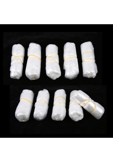 Suntek 100 Adet Tek Kullanımlık Duş Başlıkları Elastik Saç Beyaz