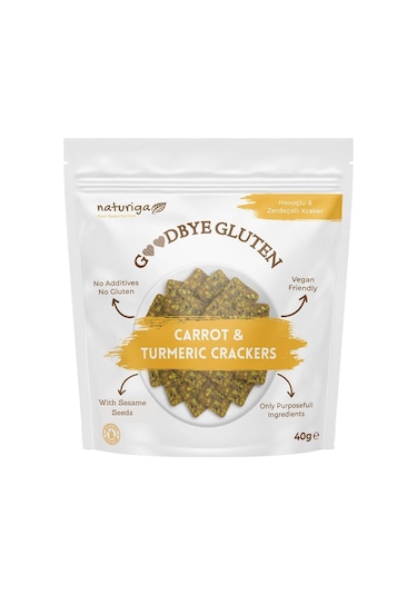 Naturiga Goodbye Gluten Havuçlu & Zerdeçallı Kraker 40 G