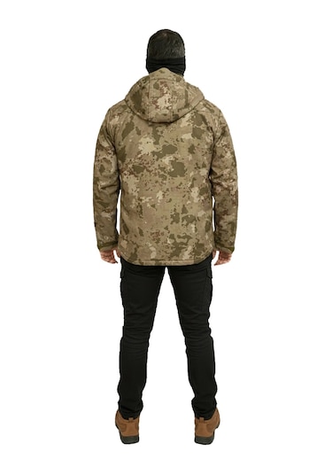 Mysia Outdoor Tsk Piyade Kamuflaj Soft Shell Mont Çift Kat Polarlı Çok Renkli
