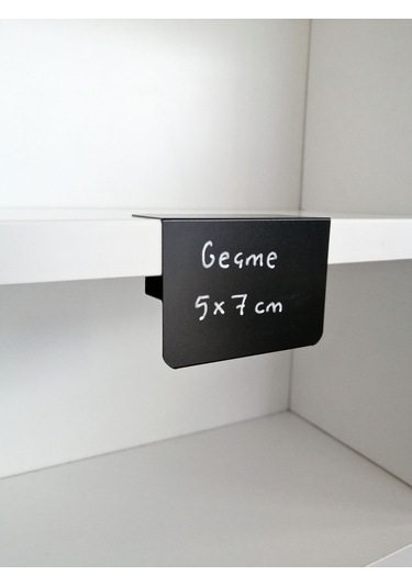 10 Adet Silinebilir Karatahta Siyah Etiket Ahşap Raf İçin 5 x 7 CM