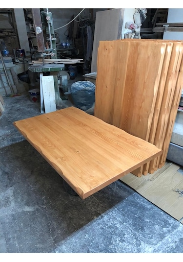 Bintaşmobilya Kayın Rengi Kütük Masa Üstü-120X75.Cm