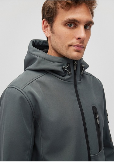 Mavi - Kapüşonlu Yeşil Ceket 0110264-71598 Yeşil