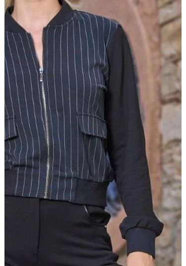 Cossy By Aqua 26007 Kadın Uzun Kollu Dik Yaka Önden Fermuarlı Spor Takım-antrasit Antrasit