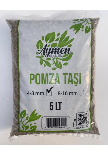 4-8 Mm Ponza Taşı - Tarım Pomzası 5 Lt Paket - 5 Litre Volkanik