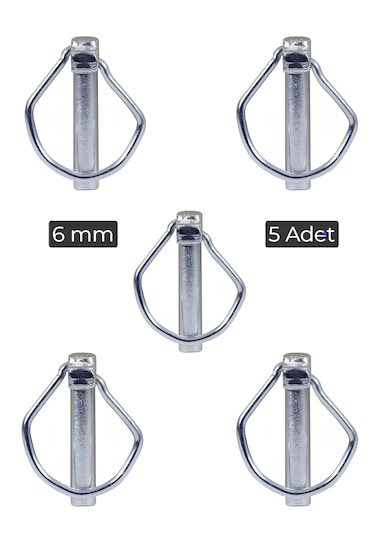 5 Adet Yaylı Pim 6mm