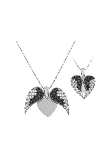 Chavin Kalbimdesin Aşkın Kanatları Gümüş Kolye et58by