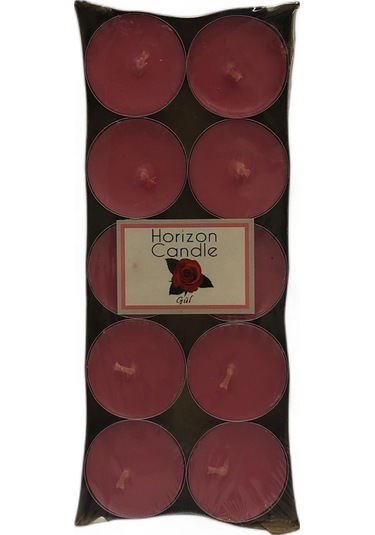 Tealight Gül 10 Lu Mum Kirmızı