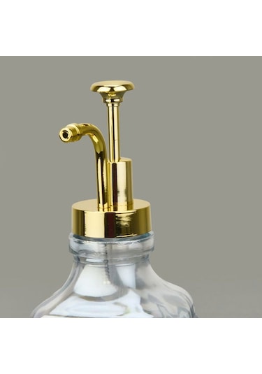 Perotti Pablo Lüsterli 2'li Cam Sıvı Sabunluk - Şeffaf / Sarı - 500 Ml Şeffaf / Sarı Sarı - Şeffaf