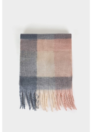 Defacto Kadın Kareli Atkı F3432ax25wnpn1 Pembe-pn1