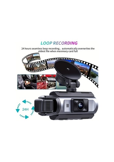 Xuweiwei F410 Dual Lens Kayitci 3 Ips Hd Ekran 170 Genis Aci 1080p 720p Hd Gece Gorusu 24 7 Park Izleme G Sensor