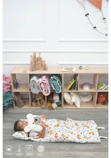 Mordesign Peluş Ayı Yastık, Sevimli Ayı Nakışlı Kırlent, Peluş Ayı Oyuncak, Bebek Yastık, Morbear Serisi Kahverengi