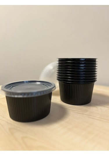 Plastik Federli Çorba Kasesi Kap + Kapak 30'lu