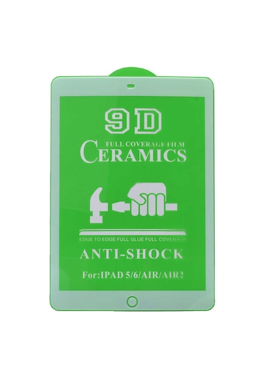 Teknocep İpad 9.7 2017 5.nesil Uyumlu Tknc Tablet Seramik Ekran Koruyucu-beyaz