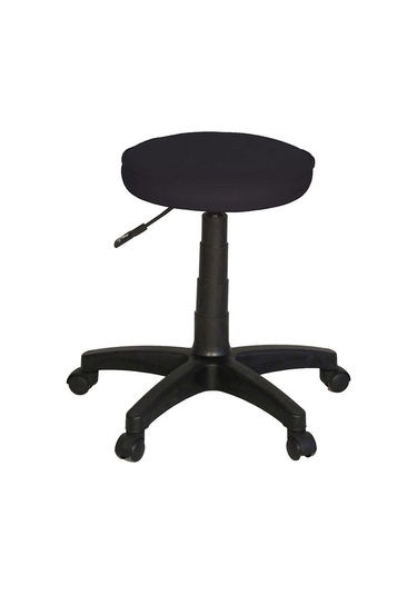 Türksit Amortisörlü Tabure Deri Siyah