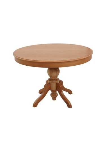 Lindon Baba Ayak Yuvarlak Açılır Masa 110x110 Natural