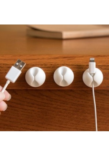 Siyah Beyaz Kablo Sabitleme Klipsi 10 Lu