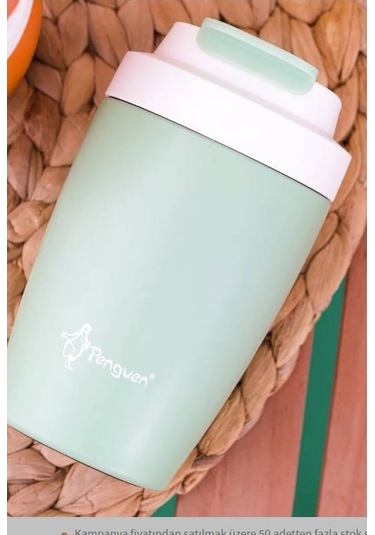 Penguen 3047 Termos Yeşil Kahve Kupa 400ml Yeşil