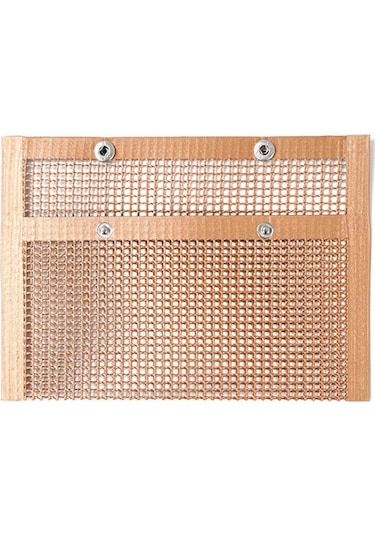 24X14Cm Fiberglas Barbekü Izgara Örgü Çanta Izgara Aksesuarları Sebze Izgara Kese Bpa Içermez Fda Sertifikalı Değil - Kahverengi