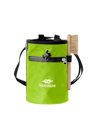 Luckstone-bouldering Halter İçin Fırçalı Magnezyum Tozu Saklama-yeşil Çok Renkli