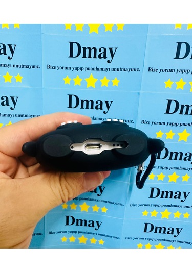 Apple Airpods Pro 3. Nesil 2025 Uyumlu Figürlü Silikon Kılıf Anahtarlıklı Kılıf Beyaz