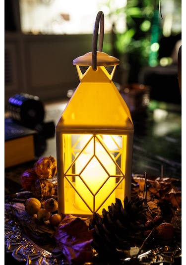 Country Tarzı Barcelona Pilli ve Usb'li Led Fener Çok Renkli