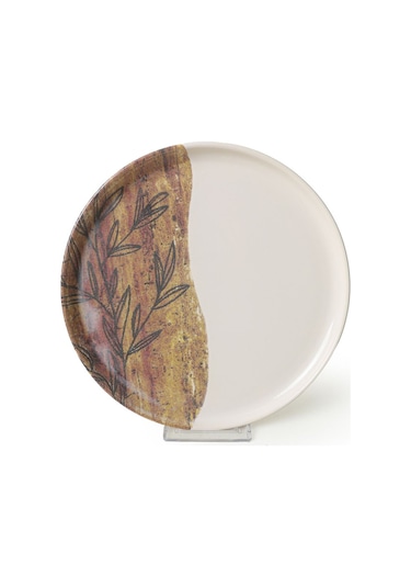 Keramika Terra Leaf Nordıc Pasta Tabağı 22 Cm 4 Adet / 22969-70 Çok Renkli