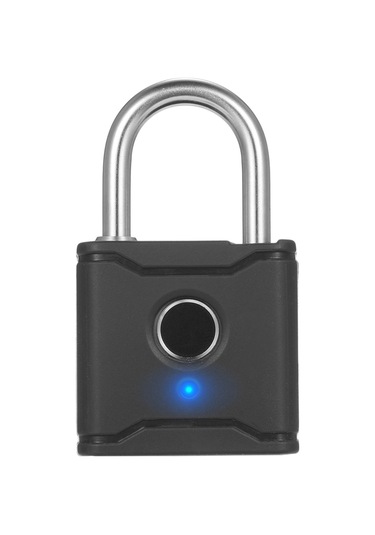 Hallow T1004d Akıllı Bt Parmak İzi Asma Kilit Şarj Edilebilir Siyah