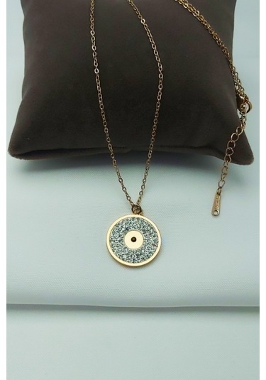 Rose Altın Kaplama Özel Seri Kararmaz ZirkonTaşlı Çelik Kolye 45 Rose Gold