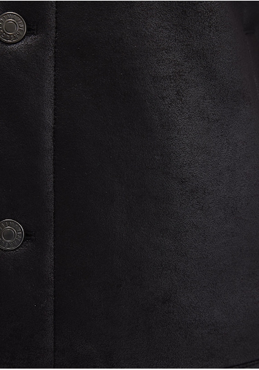 Mavi - Siyah Suni Deri Ceket 0110460-71379 Siyah