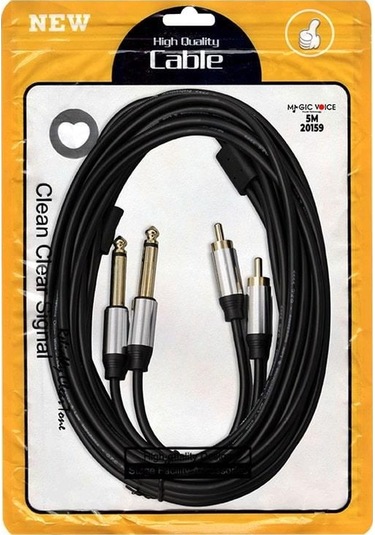 Magicvoice Ld398 2x 6.3 Mm Mono Erkek - 2x Rca Erkek 5 Metre Kablo