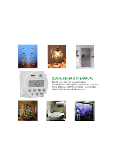 CN101A Programlanabilir Gecikmeli Haftalık 12V Zaman Ayarlı Röle