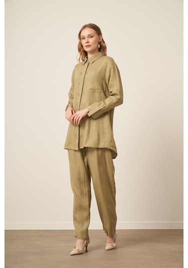 Ftz Women Kadın Ham Keten Takım Çağla 31115 Çağla